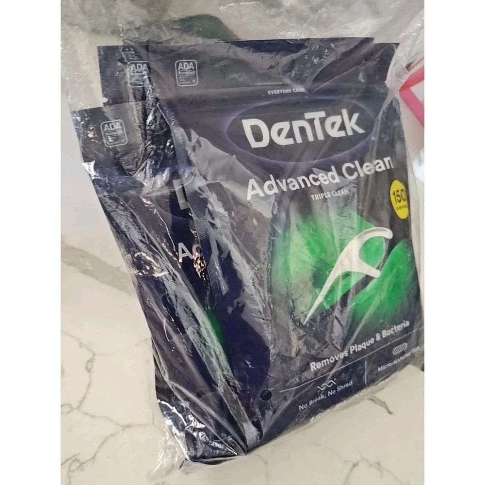 DenTek Advanced Clean Floss Picks with No Break & 150 Count (Pack of 3)